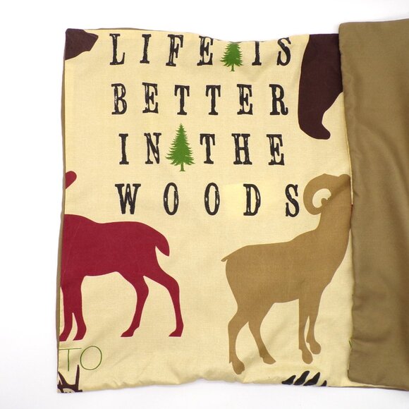 Remington Pillow Shams Lot of 2 STANDARD SIZE 26x20 Life Is Better In The Woods - Picture 8 of 11